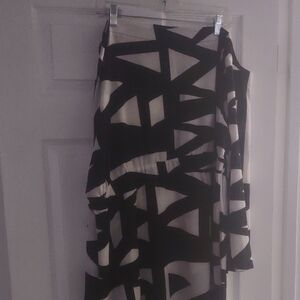 Black and White Geometric Women's Skirt